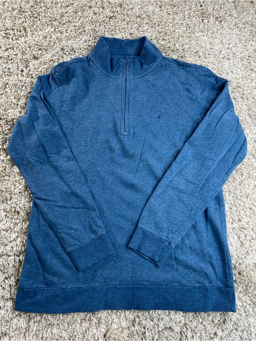 Criquet Men's Quarter-Zip Golf Pullover Sweater - Blue